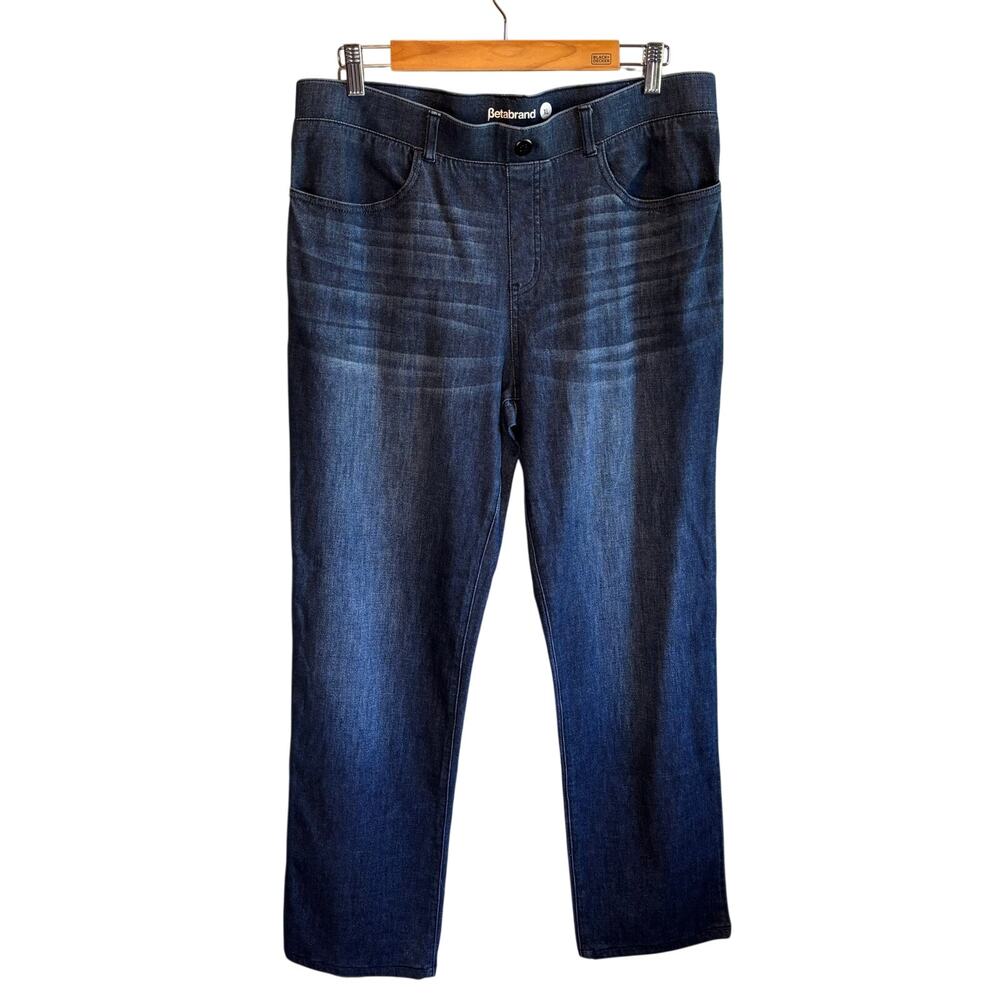 Betabrand Pull-On Straight Leg Jeans - size XL